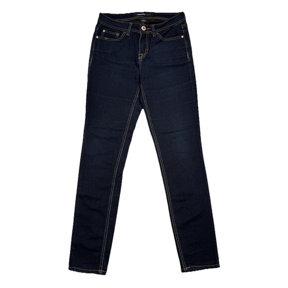 Jordache Skinny Jeans Womens 6 Dark Blue Denim Stretch Measures 28 x 30 - Picture 1 of 8